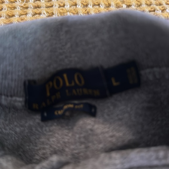 Polo Ralph Lauren Gray Short Sleeve Shirt 100% Cotton Mens Polo Size Large - Picture 4 of 4